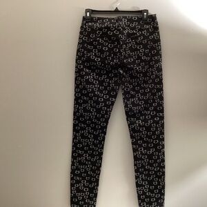 Blackheart Black and White Straight Leg Cat lovers Jeans .
